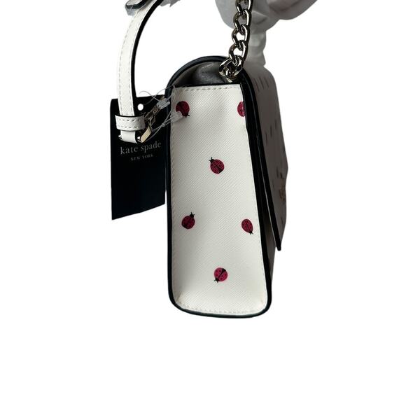 Kate Spade Carson Ladybug Print Convertible Crossbody Cream multi Bag - Picture 9 of 11